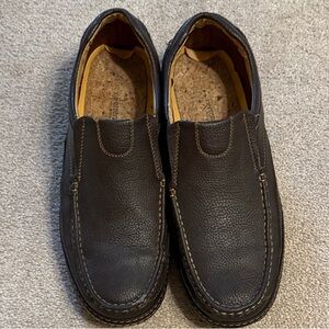 Henry Ferrera Dark Brown Textured Loafers